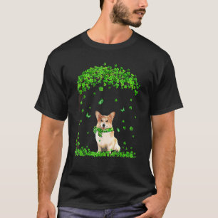 Camiseta Corgi Cachorro Verde Irlandês Trevo C Dia de São P
