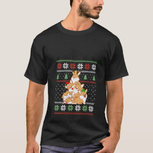 Camiseta Corgi Cão Árvore De Natal Vivia Um Xmas Engraçado