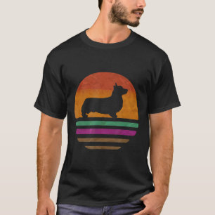 Camiseta Corgi Cão Silhueta Retro Vintage Anos 70 Raça