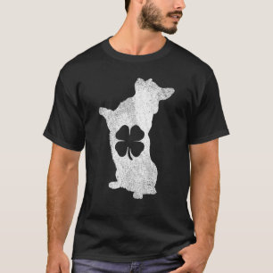 Camiseta Corgi Cão St. Patrick Dia Trevo C Irlandês
