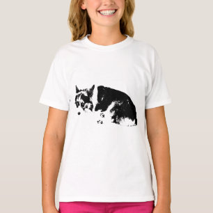 Camiseta Corgi Charm em Linhas Negrito