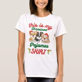 Camiseta Corgi Christmas Pajamas Dogs
