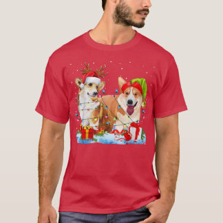 Camiseta Corgi Christmas Reindeer Dog Feriado de Lover