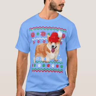 Camiseta Corgi Christmas Ugly Sweet Style Dog Xmas