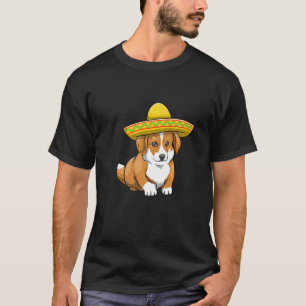 Camiseta Corgi Cinco De Mayo Mulheres Amor Cão Mexicano Cão