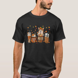 Camiseta Corgi Coffee Pumpkin Spice Latte outono