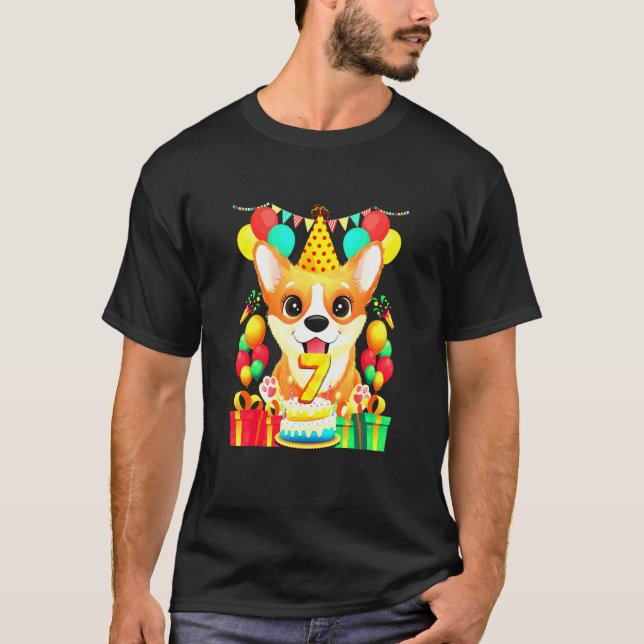 Camiseta Corgi com 7 anos (Frente)