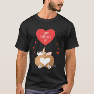 Camiseta Corgi Com Seu Coração de Bunda - Feliz Dia dos Nam