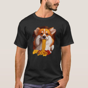 Camiseta Corgi Comendo Espaguete Massa Cachorro Comida Ital