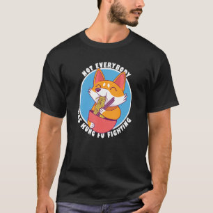 Camiseta Corgi Comendo Noodles Com Nem Todos Eram Kung F
