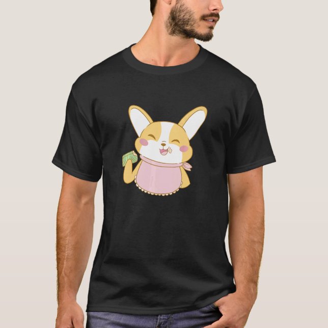 Camiseta Corgi Comendo Tamales Comida Mexicana   (Frente)
