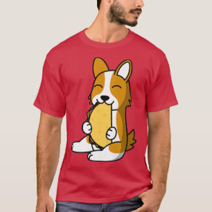 Camiseta Corgi Comendo Um Cachorro-469