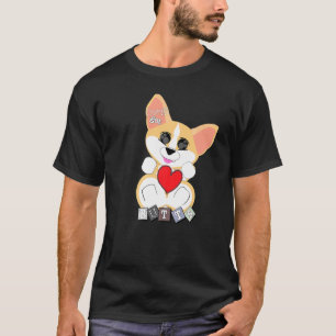 Camiseta Corgi Conquistou Corações de Cachorro Olhos Grande
