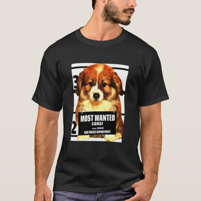 Camiseta Corgi Corgi Mais Procurado (Frente)