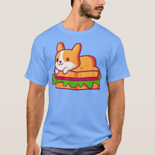 Camiseta Corgi Cute Dog Amava Sanduíche Engraçado