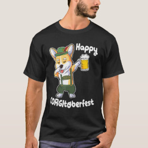 Camiseta Corgi Dabbing Beer Beer Happy Oktoberfest Corgito