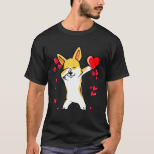 Camiseta Corgi Dabbing Cachorro Dia dos Namorados Cães Cora
