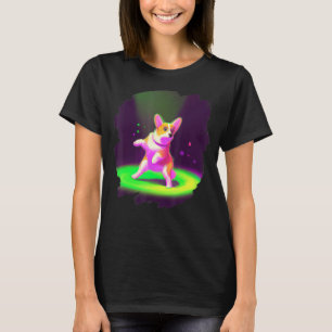Camiseta Corgi Dançando Dança Retro Breakdance Dançarino
