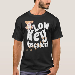 Camiseta Corgi de cachorro obcecado de baixo nível. Imagem