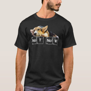 Camiseta Corgi de Cachorro Sarcástico Não Agora Ci