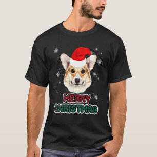 Camiseta Corgi De Chapéu De Papai Noel Natal Alegre Cachorr