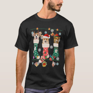 Camiseta Corgi De Natal Bonito Em Papais noeis De Reernas D