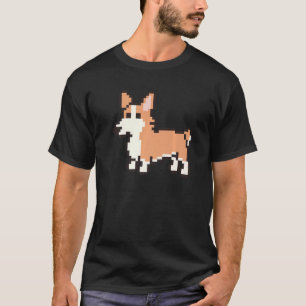 Camiseta Corgi de pixel de 8 bits