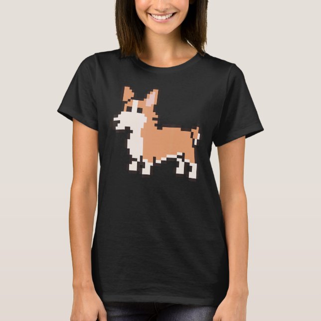 Camiseta Corgi de pixel de 8 bits (Frente)