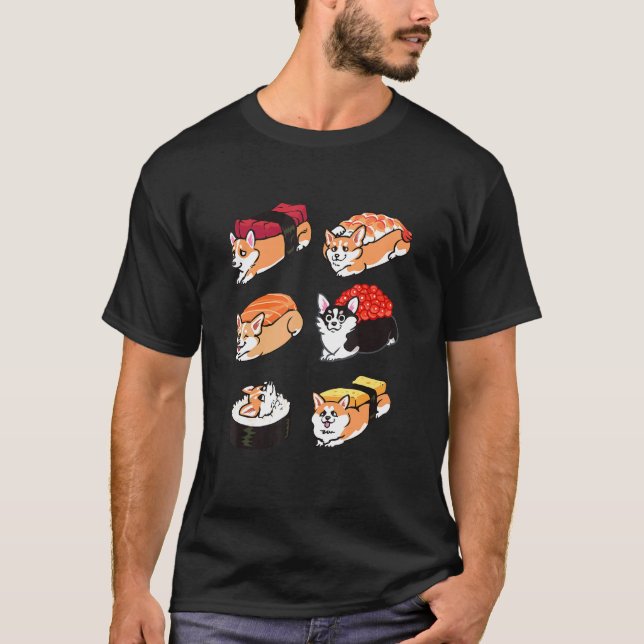 Camiseta Corgi de Sushi (Frente)