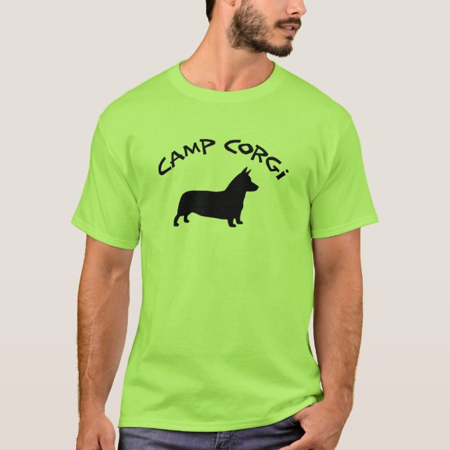Camiseta Corgi do acampamento (Frente)