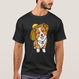 Camiseta Corgi do Cinco De Mayo Mulheres Amor Cão Mexicano