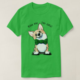 Camiseta Corgi do Dia de São Patrício da KiniArt
