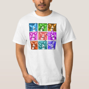 Camiseta Corgi do pop art
