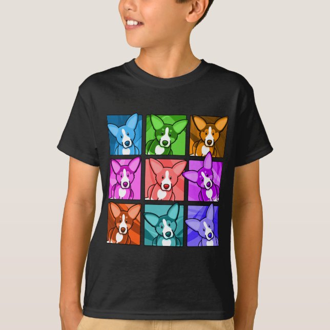 Camiseta Corgi do pop art (Frente)