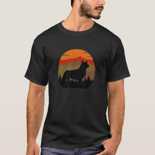 Camiseta Corgi Do Vintage Country Rústico Retro Céu & Flore