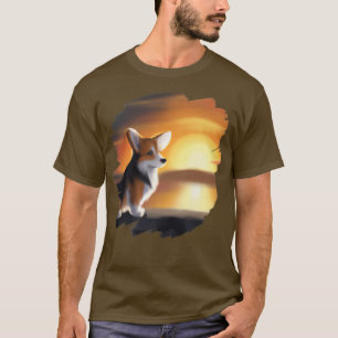 Camiseta Corgi Dog Art Sunset Vintage Retro Corgis Dogs- 31