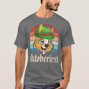 Camiseta Corgi Dog Bavarian Lederhosen Costume Happy Oktobe