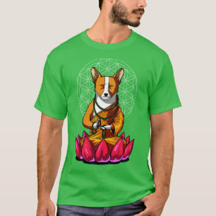 Camiseta Corgi Dog Buddha