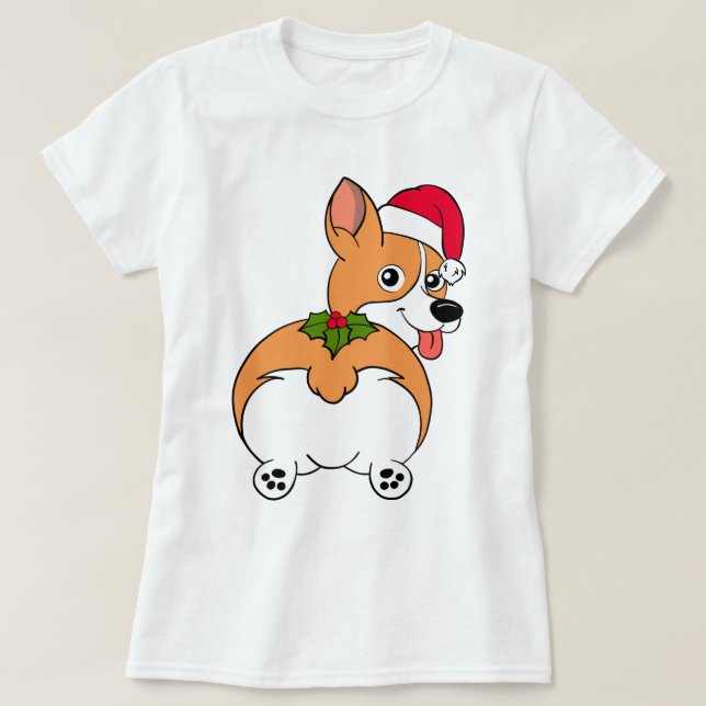 Camiseta Corgi Dog Christmas (Frente do Design)