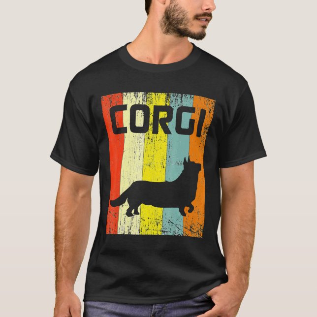 Camiseta Corgi Dog Fun S Disco Retro I Cães (Frente)