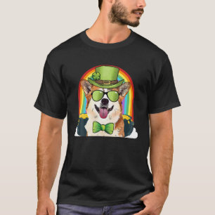 Camiseta Corgi Dog Leprechaun Funny Dia de São Patrício