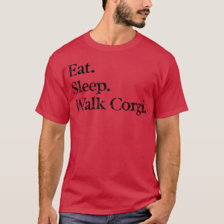 Camiseta Corgi Dog Lover Coma Dormir Passeando Corgi Engraç