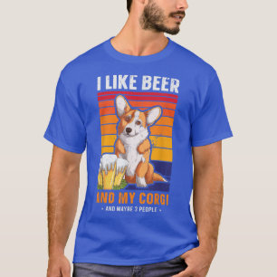 Camiseta Corgi Dog Lover Eu Gosto De Cerveja E Meu Design D