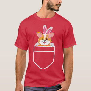 Camiseta Corgi Dog Lover Tee Welsh Corgi Bunny Pocket