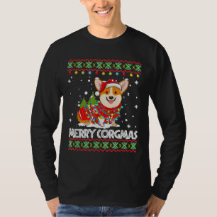 Camiseta Corgi-Dog Merry Corgmas Santa Corgi-Ugly Christmas