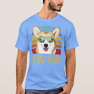 Camiseta Corgi Dog Mom Vintage Retro Sunset Beach Vibe Moth