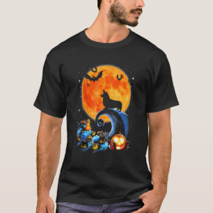 Camiseta Corgi Dog Moon Pumpkin Halloween Costume