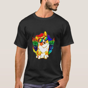 Camiseta Corgi Dog Rainbow Pride