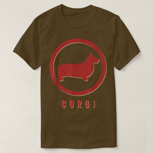 Camiseta Corgi Dog Retro Vintage  (Frente do Design)