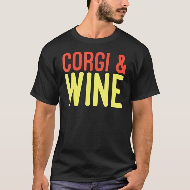 Camiseta Corgi Dog Wine (Frente)